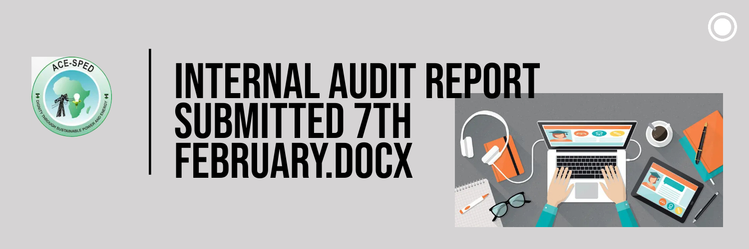 INTERNAL AUDIT REPORT SUBMITTED 7th FEBRUARY.